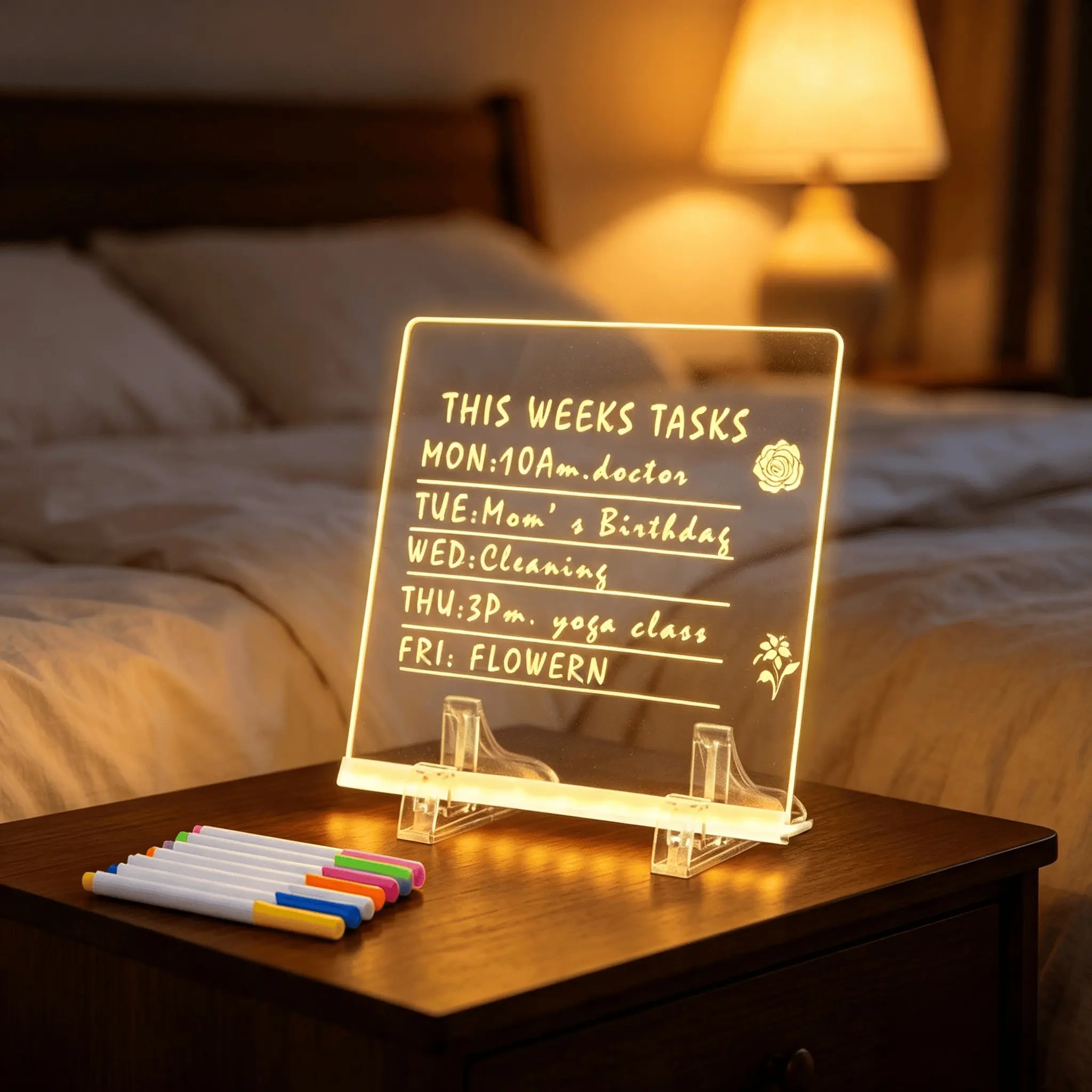 Warm Drawing Board Light, USB Three-Button Control, Brightness Adjustment, LED Transparent Message Board, Artistic Use