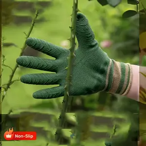 Anti-Stick & -Resistant Household Gloves - Gloves with, Water & Cut Resistance, Green Plant Care Gloves with Non-Slip Grip, Suitable for, Weeding, Cleaning - Compatible with Rose, Agave & Other Sharp Plants - for Indoor, Kitchen, Car & Home Use