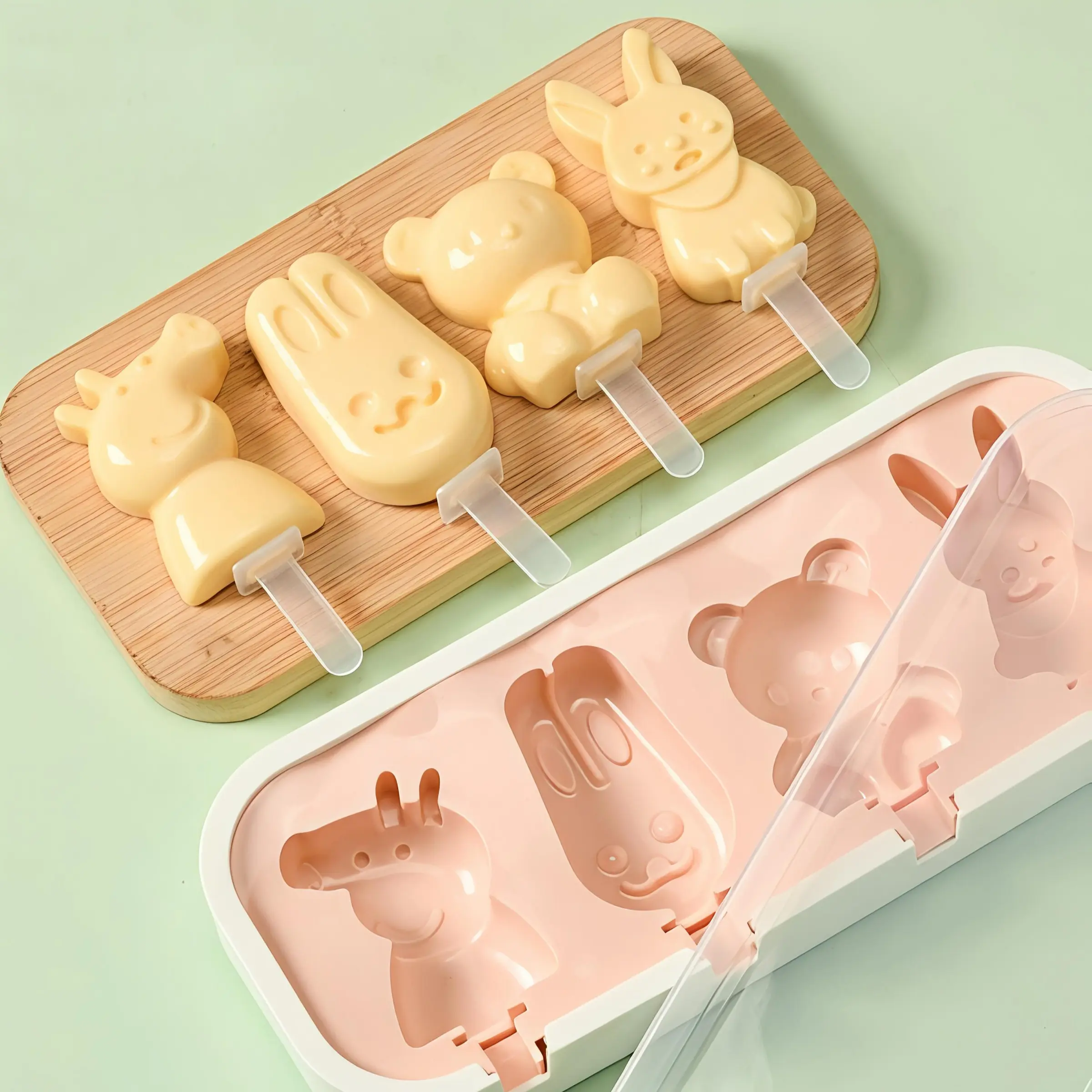 Cheese Stick Ice Cream Mold, Food Grade Silicone, Easy Release Homemade Ice Cream Maker, Festive Dessert, Fun Claw Design, Perfect for Christmas & Thanksgiving