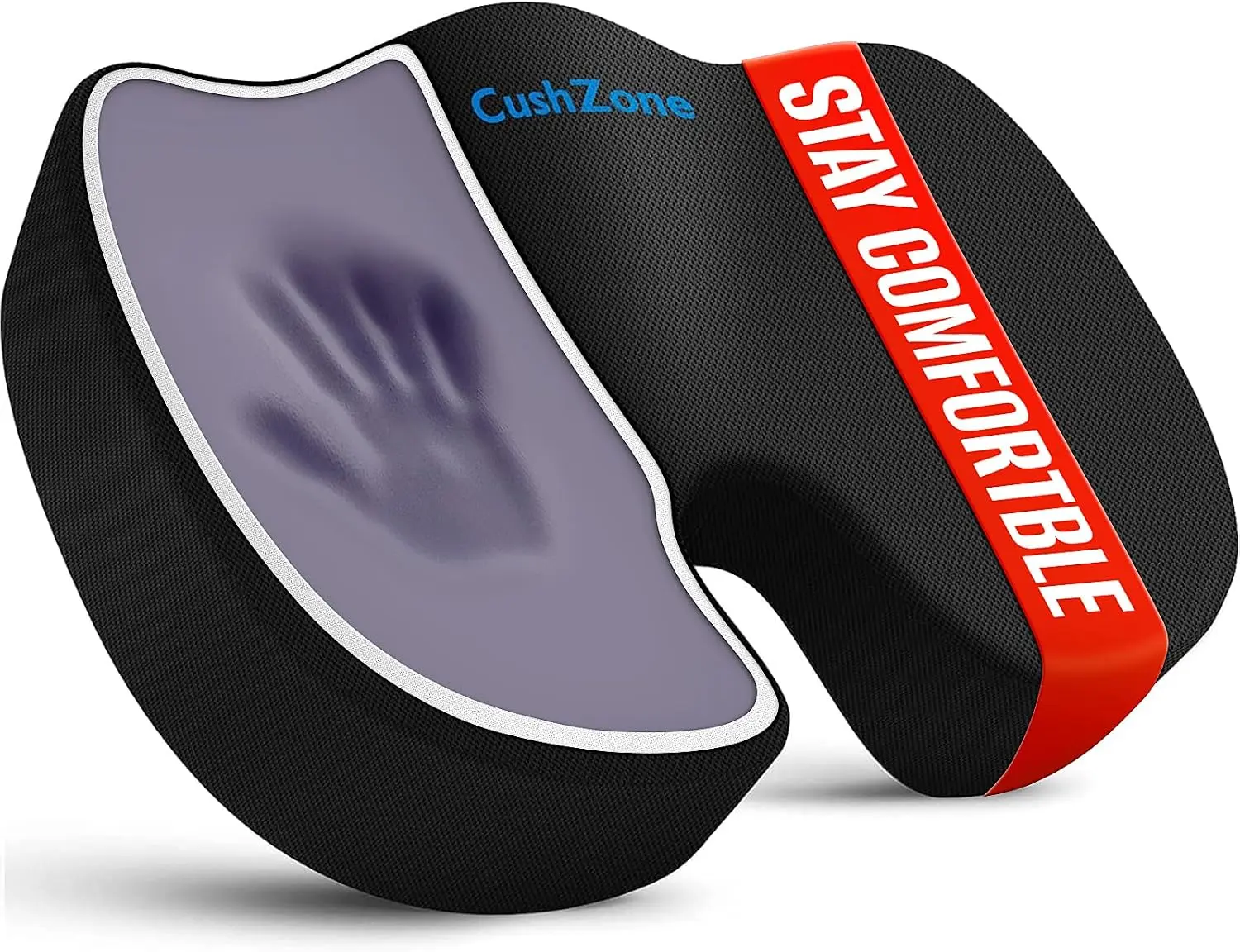 Seat Cushion Chair Pad for Office & Car, Black| Office Seat Cushion, Sciatica, Tailbone Back Pain Relief, Orthopedic Coccyx Pillow for Car, Pregnancy & Long Sitting at Work
