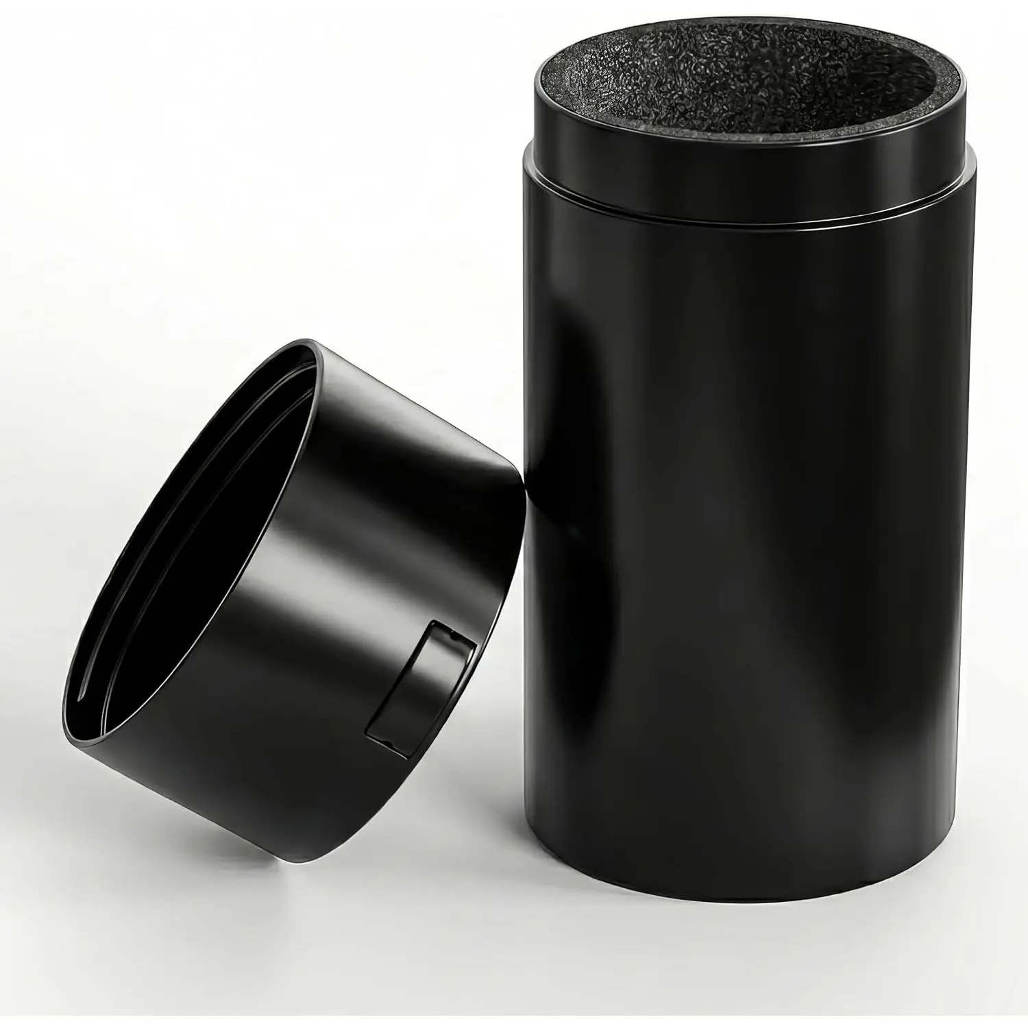 Smell Proof Airtight Container, Vacuum Sealed  Storage Jar, Odor Blocking Padded Interior, Portable Travel Stash Jar, Black