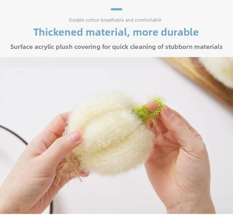 [3-piece set] Korean-style kitchen dishcloth, simulated garlic head cleaning cloth, hand-crocheted cleaning cloth, everyday dishwashing towel