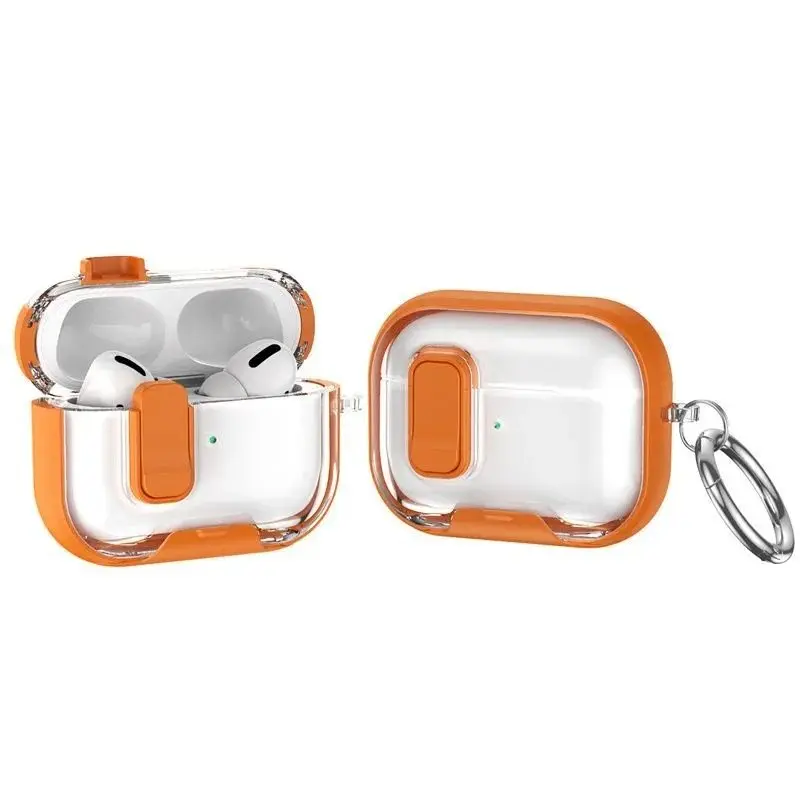 Men's Soft Silicone Wireless Earbud Case Cover - Shockproof, Built-In Stand, Keychain, Cleaning Kit Compatible with Pro 3, Pro 2, Gen 4 Earbuds