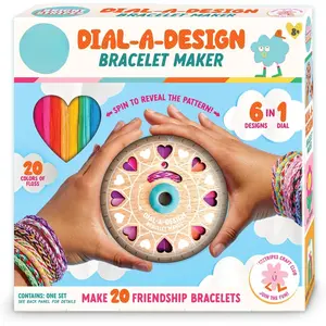 Dial-A-Design Bracelet Maker - DIY  Craft Kit for  with Patterns, Floss &  Tags | Ideal for Birthdays | Creative Screen-Free Activity for Girls & Teens