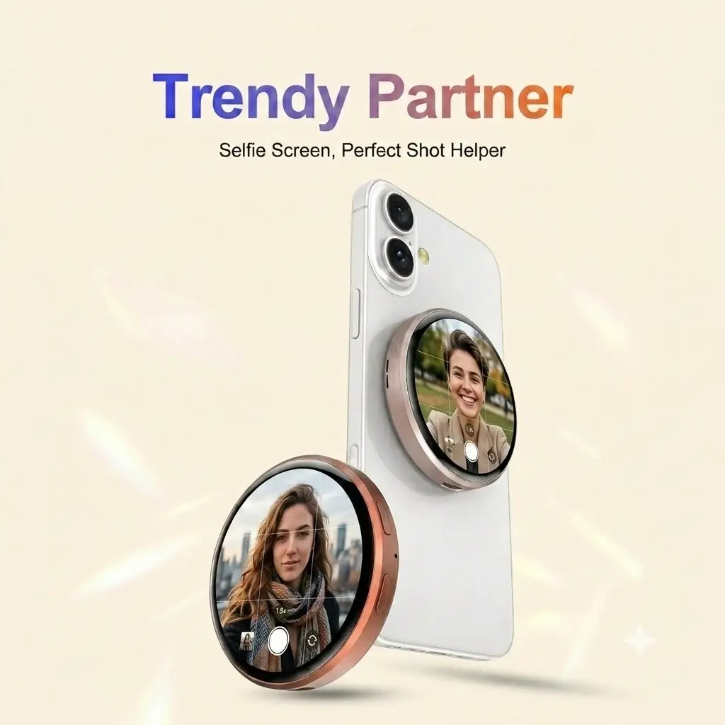 Electronic Magnetic Voice Badge with Selfie Screen – AI Anime Smart Collectible | Bubble E Badge