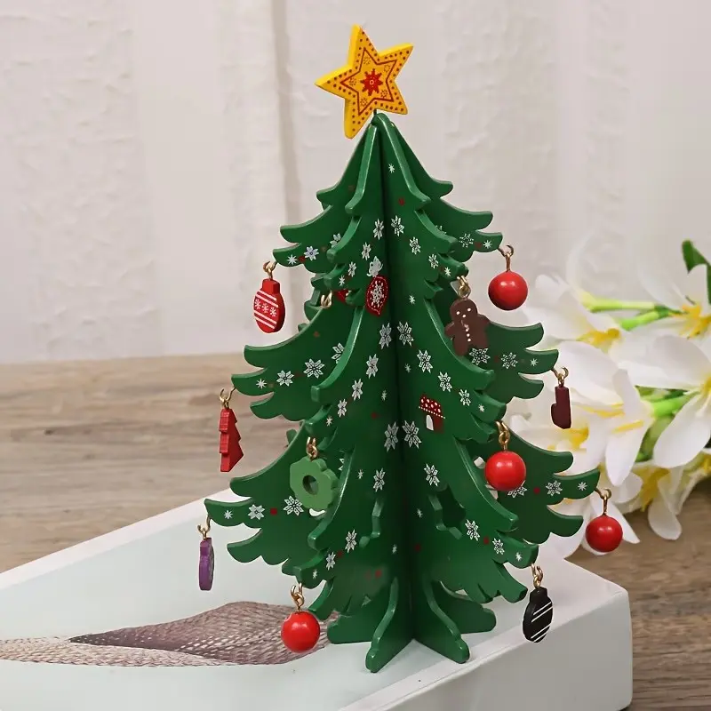 Wooden Christmas Tree Decoration, Tree Ornaments, Perfect Holiday Gift, Best Choice for Festive Season, Unique Wooden Ornament for Christmas Trees