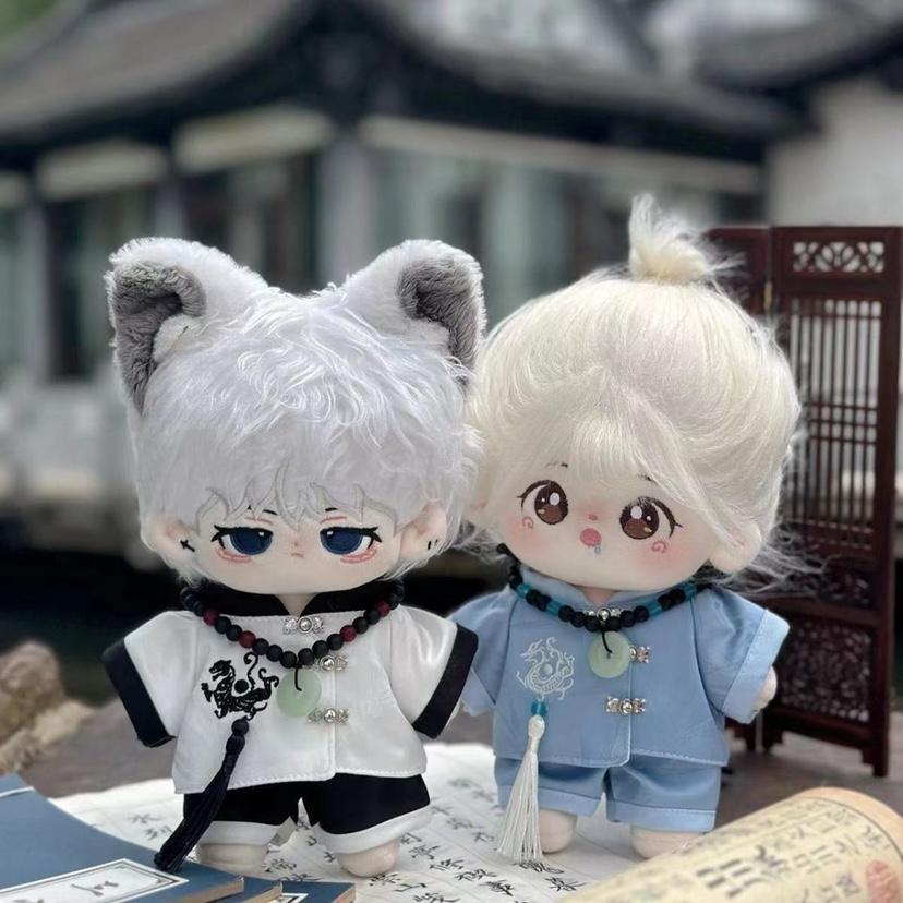 20cm Cotton Doll Clothes Ancient Chinese Style Four Big Beasts Suit Non-Attribute Kawaii Doll Outfit for Collectible Figures