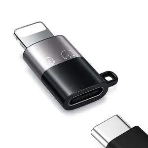 2 Pack USB Type C Female to iOS Male Adapter, Compatible with iPhone 14 13 12 11, Plug & Play Audio Connector for Microphone Mini Receiver