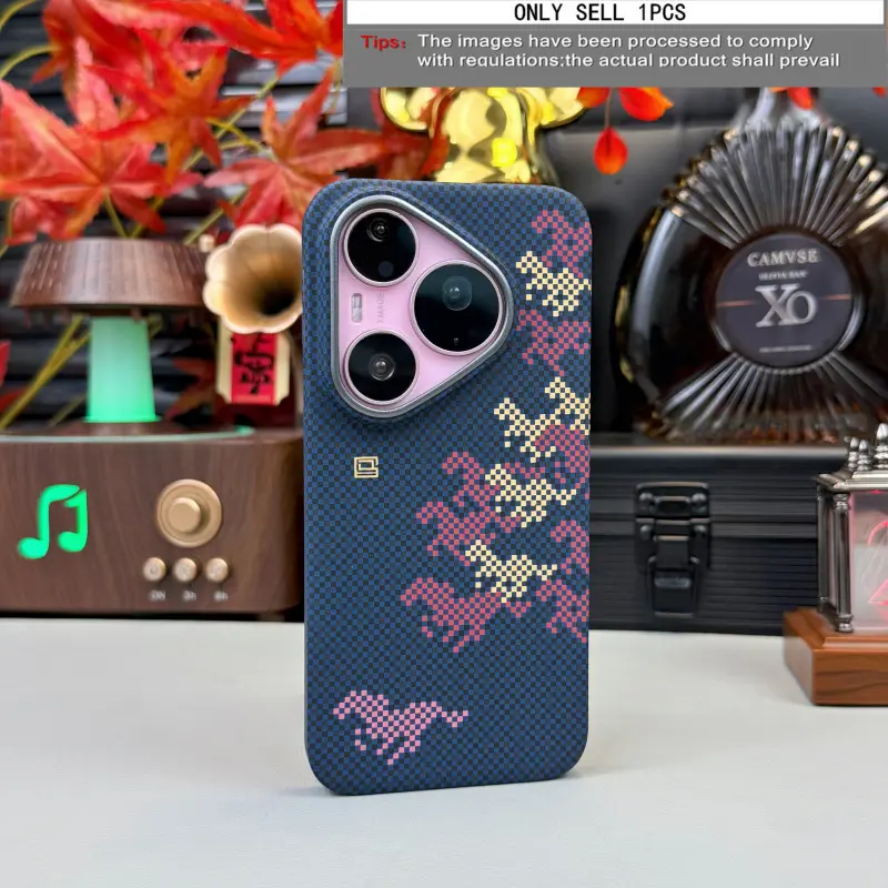 Phone Case Compatible with Huawei Pura 90 / Pura 90 Pro / Pura 90 Pro Max / P70 / P70 Pro / P80 / P80 Pro Gilded Galloping Horse Pattern, Same Style as Defenseshield All-around Protection PC Case with Strong Magnetic Kevlar Water Transfer Print