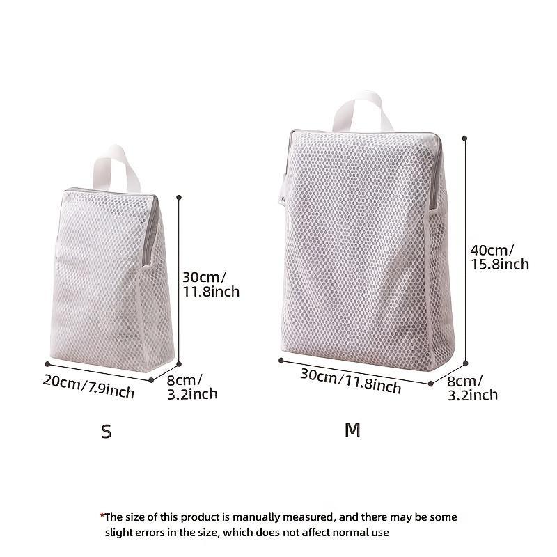 2pcs S+M Size Mesh Laundry Storage Bags - Large Capacity, Hanging & Breathable, Zippered, Ideal for Underwear, Socks & Clothes, Durable Polyester, Perfect for Organizing, Laundry Bags