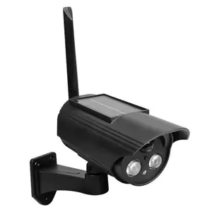 1 Piece Outdoor Solar Powered Fake Security Camera Motion Sensor Lighting Solar Simulated Camera Outdoor Faux Surveillance Dummy Model Cameras Home Safety
