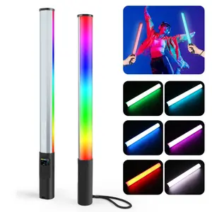 Handheld LED Stick Light, Video Light Lamp, LED Fill Lights, Photoshoot Light, Studio Video Lighting, Posing Lights, LED Camera Light, 18.1 Inch Full Color Portable RGB, 2500k-9000k, Rechargeable Battery, Various Scene Modes for Photography & Videography