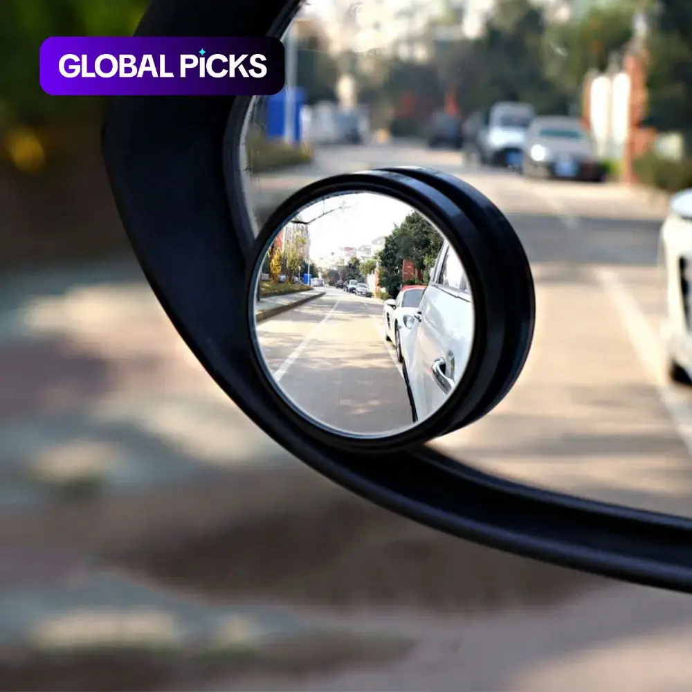2pcs Universal Automotive Blind Spot Mirrors, Wide-Angle Car Mirrors, Auxiliary Mirrors for Trucks and Motorcycles, Car Side Mirrors, Car Accessories #GLOBAL PICKS