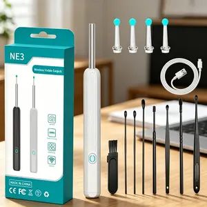 Smart Visual Earwax Remover with 360° Precision Camera, Wireless Ear Otoscope, Rechargeable LED Light, Home Ear Inspection Tool