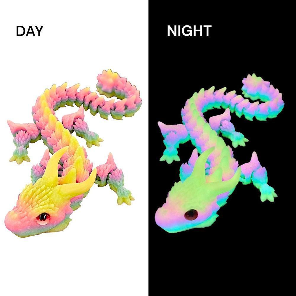 Simulated Eye 3D Printed Dragon All-in-one Molding Chinese Dragon 3D Printed Diceratops Dragon Rotatable Flexible