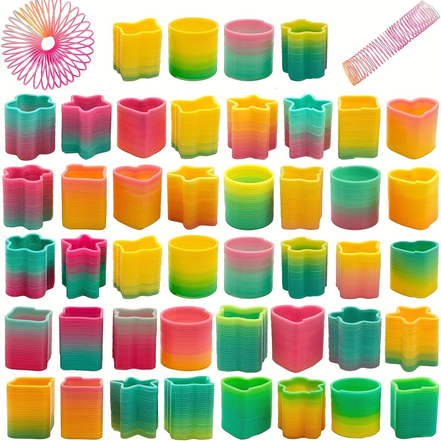 Random Rainbow Spring Assortment, 24/120pcs Colorful Slinky Coils for Youngsters' Parties & Gifts, Party Favors for Birthday, Wedding, Festival