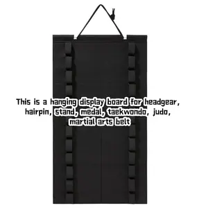 Tae Kwon Do Belt Display Board, Martial Arts Belt Holder, Foldable Hanging Storage, Wall-Mounted Dust-Proof Medal Rack, Judo, Karate, Bjj