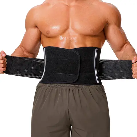 Men's Sweat Waist Trainer, Adjustable Velcro Belly Cinch Belt, Waist Trimmer Cincher, Breathable No Sweat, Fitness & Office Use, All Season Use, Comfortable Waist Support
