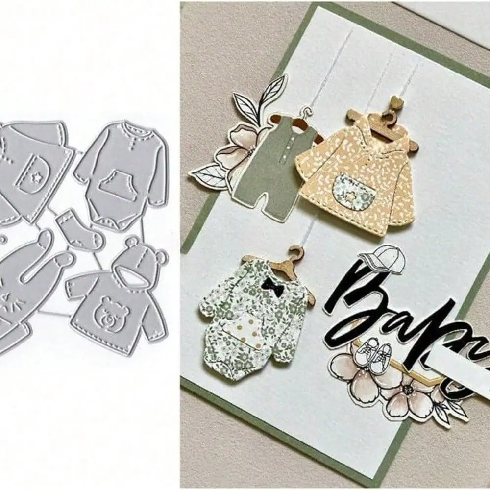 Baby Clothes Hats Socks Metal Cutting Dies for Card Making Kit Embossing Paper Die Cuts Scrapbook Machine Stencils Storage Pockets Supplies