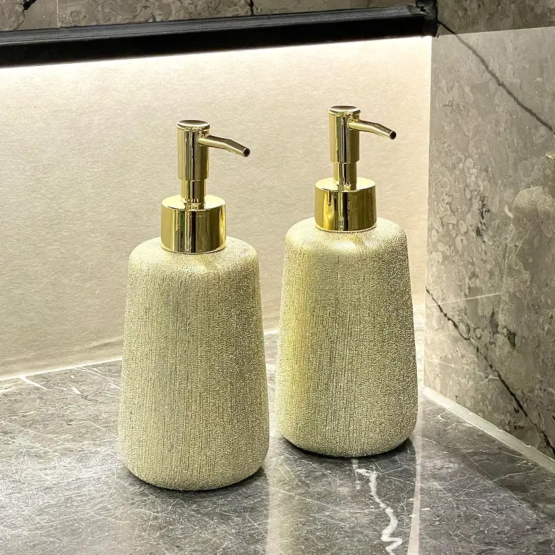 Luxury Press Dispenser Bottle, Bathroom Organizer, Reusable Decorative Soap Dispenser, Home Hotel Use, High-End Skincare Essence Container