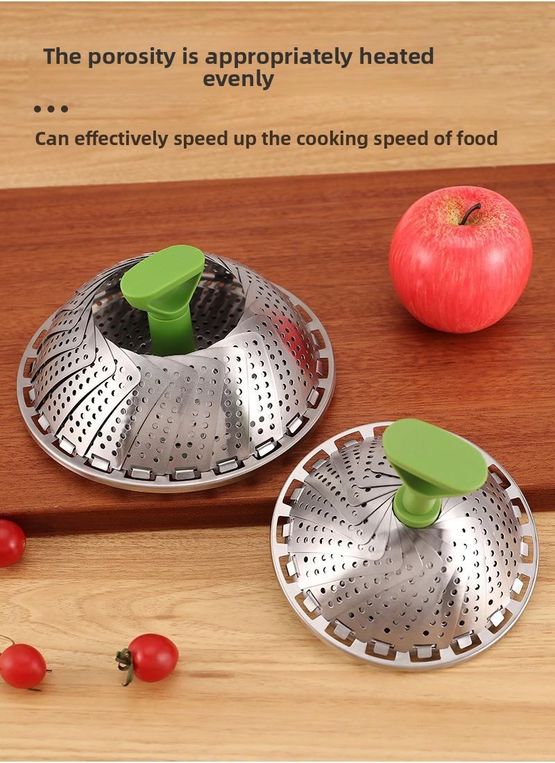 Stainless Steel Folding Steamer Lotus Telescopic Steamer Multifunctional Telescopic Fruit Plate Xiaolongbao Steaming Grid Stainless Steel Folding Steamer Lotus Telescopic Steamer Multifunctional Telescopic Fruit Plate Xiaolongbao Steaming Grid