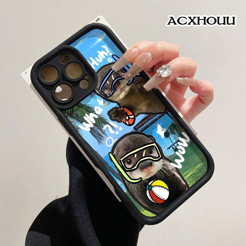 Compatible with iPhone 17 16 E Pro Max 15 Plus 14 13 12 11 XS XR Otter Beach Fun Soft TPU Shockproof Anti-Scratch Rugged Cover