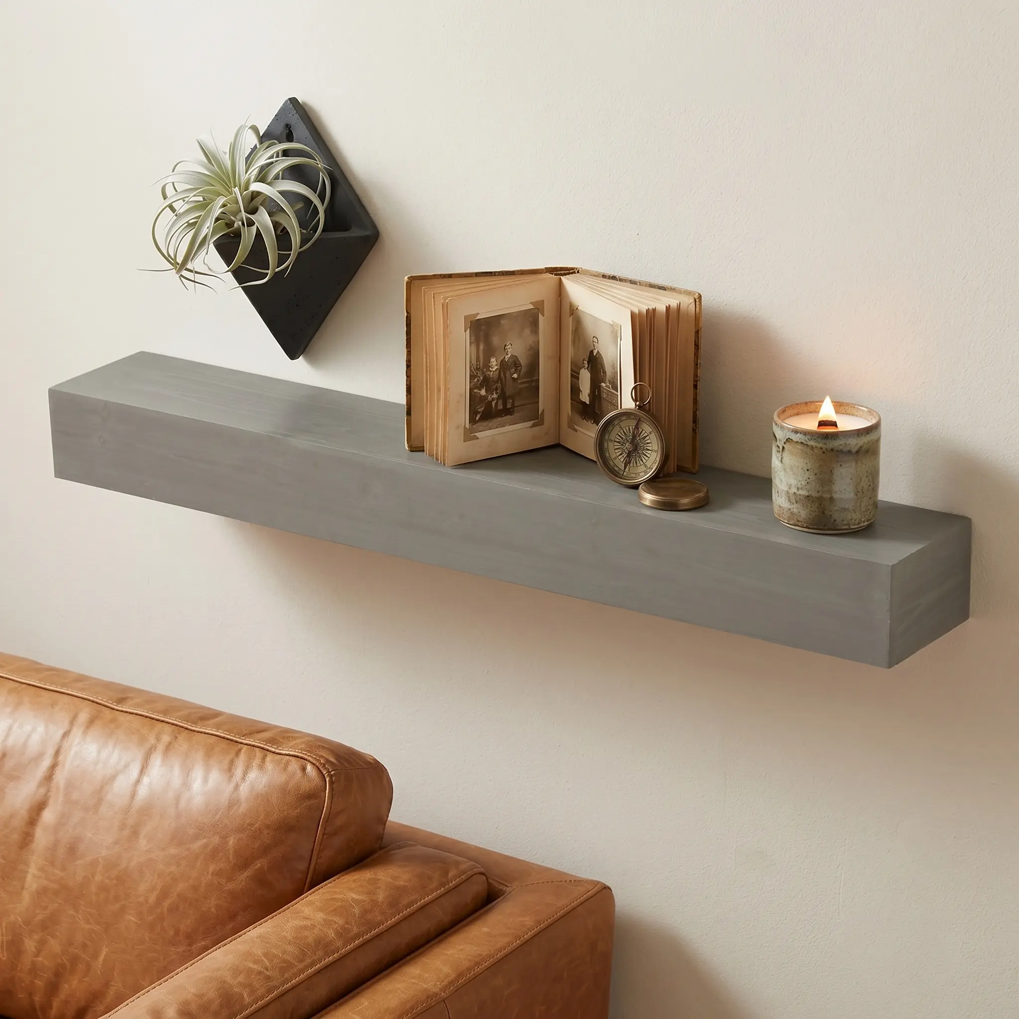 ARCH 48 Inch Fireplace Mantel Shelf, Fir Wood Wall Mounted Floating Shelf, Flat Surface, Living Room Mantle Display Storage Shelf, Home Decor, Rustic Farmhouse Style, Heavy Duty, Easy Install, Brown, Home Furniture and Household Product Search