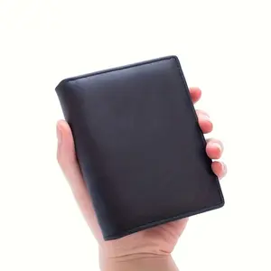 Genuine Leather Men's Vintage Slim Vertical Short Wallet - ID Card, Credit Card & Coin Holder, Adjustable Temperature Stress Relief Fidget Toy - Party Gift Accessory festive Large Automatic Curling Stick