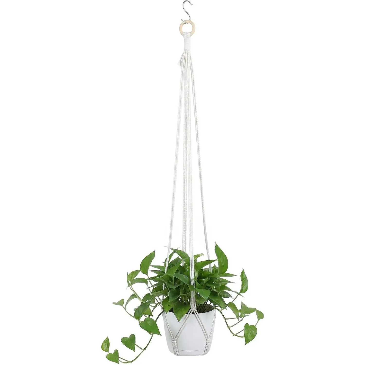 31 Inch   Holder, Decorative Small Macrame  Hangers Indoor | Space Saving  Holder for Living Room, Bedroom, Balcony (No Pot)