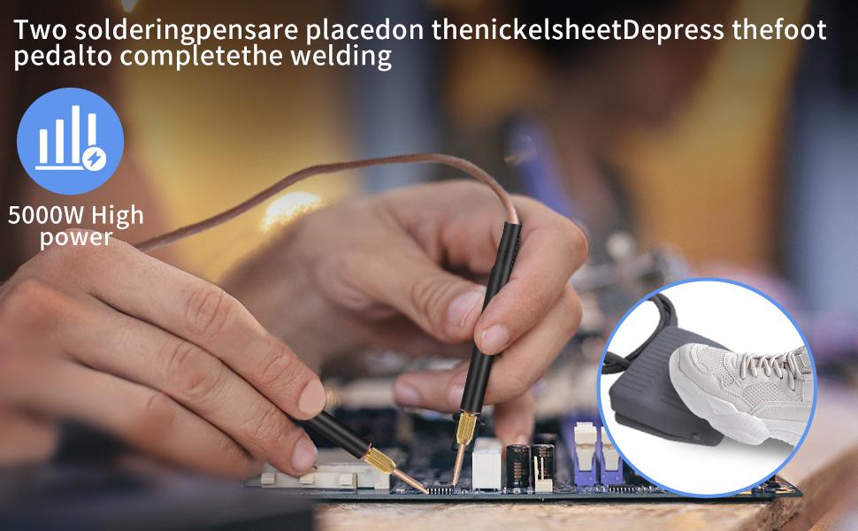 5000W Spot Welder, Mini Battery Spot Welder 9-Speed, Spot Machine DIY Kit with Nickel Strap and Spot Pen for 18650 Battery Pack