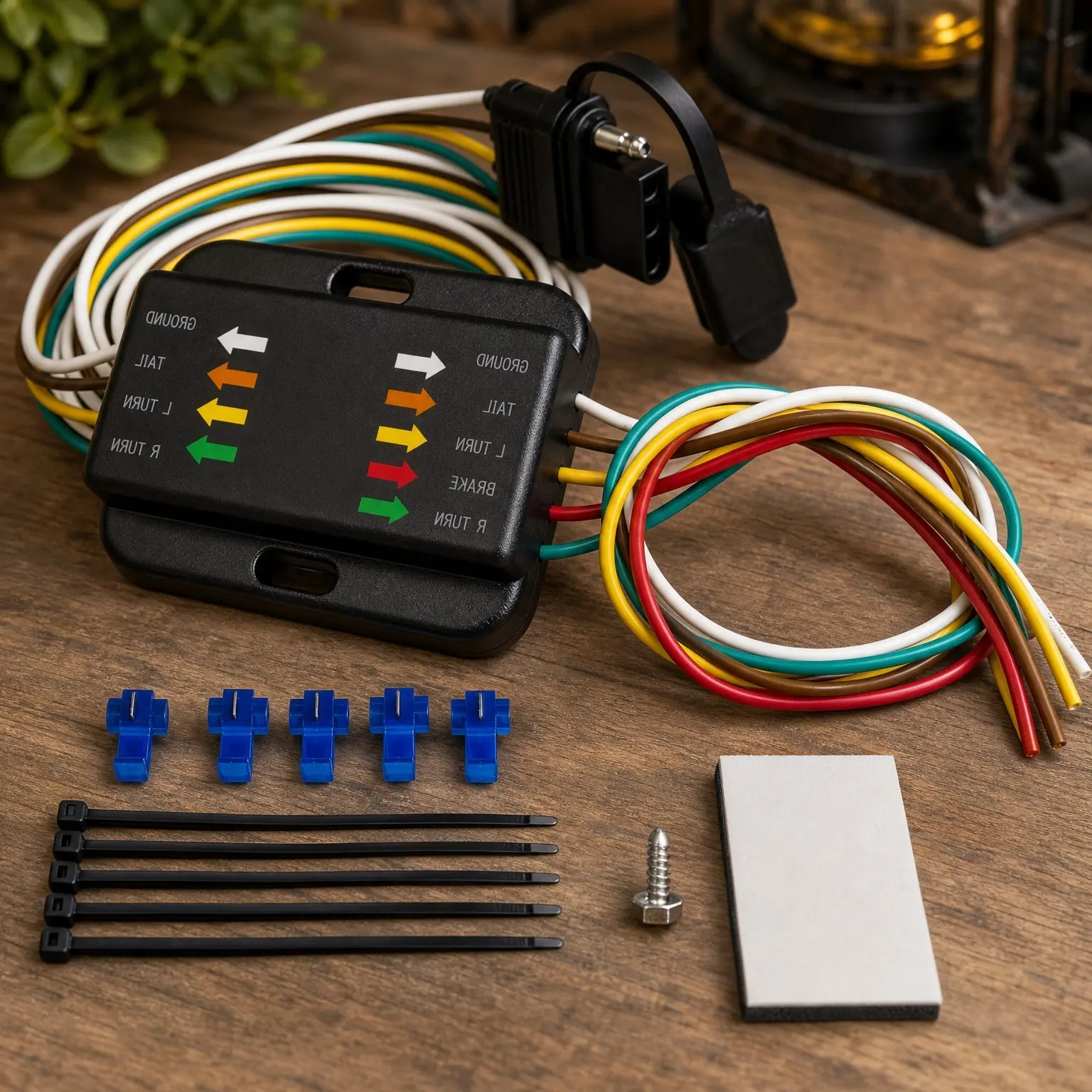 80" 3-to-2-Way Tail Light Converter Cable, 100% Copper Wire HarnessGift