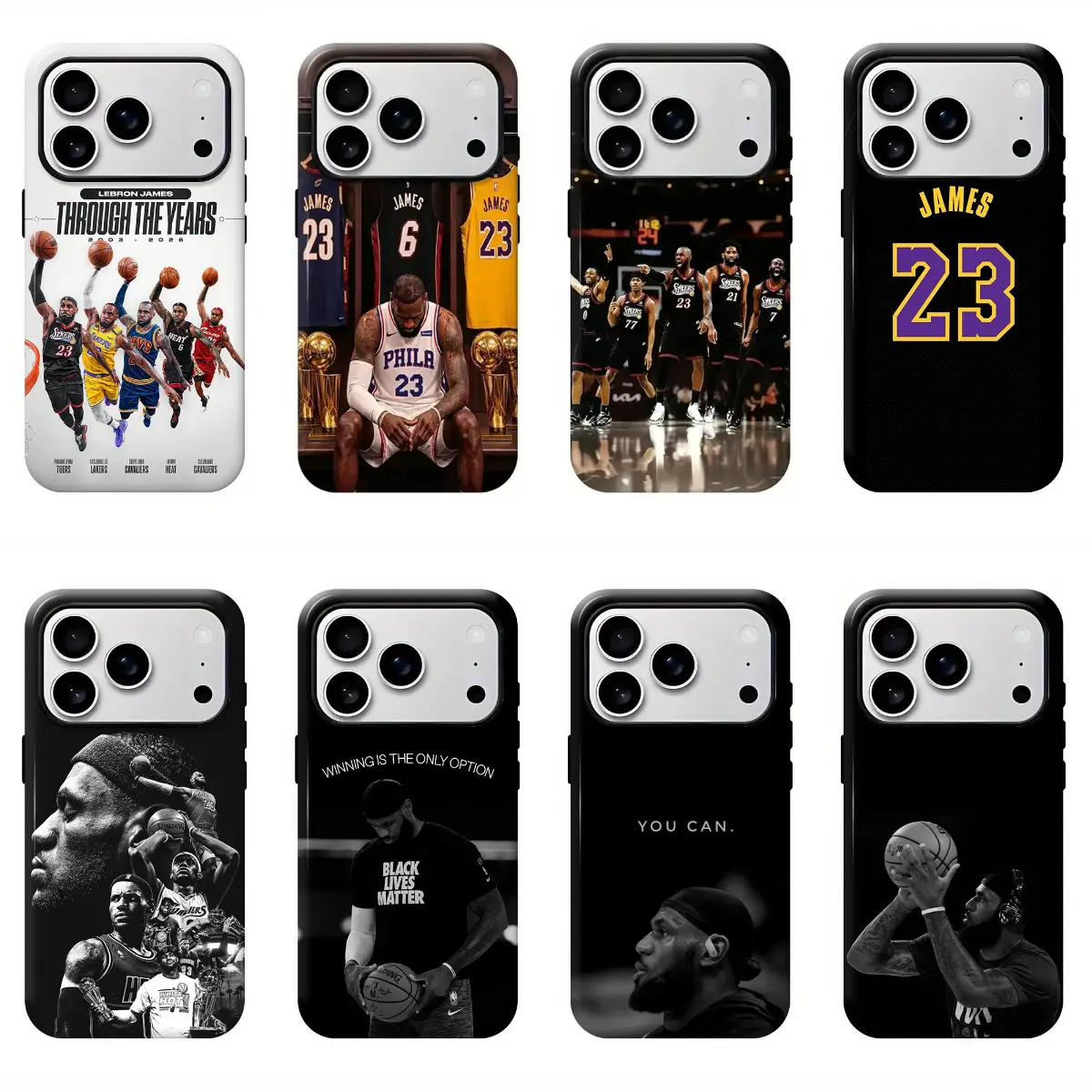 LeBron James Phone Case, Sport Basketball For Fan Two-In-One Drop-Resistant Mobile Phone Case for iPhone 11-17 Protection Safety