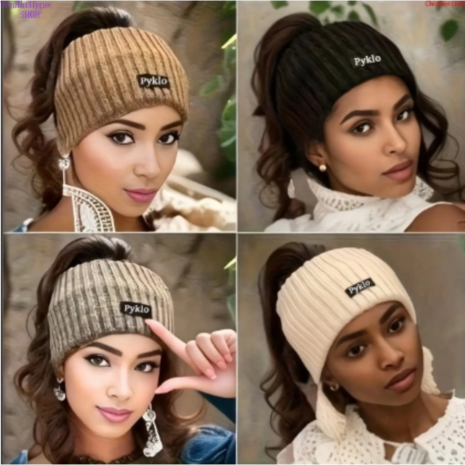 PYKIO 4pcs Women's Soft Stretchy Headbands Winter Ear Warmers with Comfort Fit Solid Color Hair Accessories for Cold Weather Stylish Cozy Hairbands for Everyday & Formal Wear SpringStatements, Headbands For Women, 4Pcs/Set, Casual, Daily