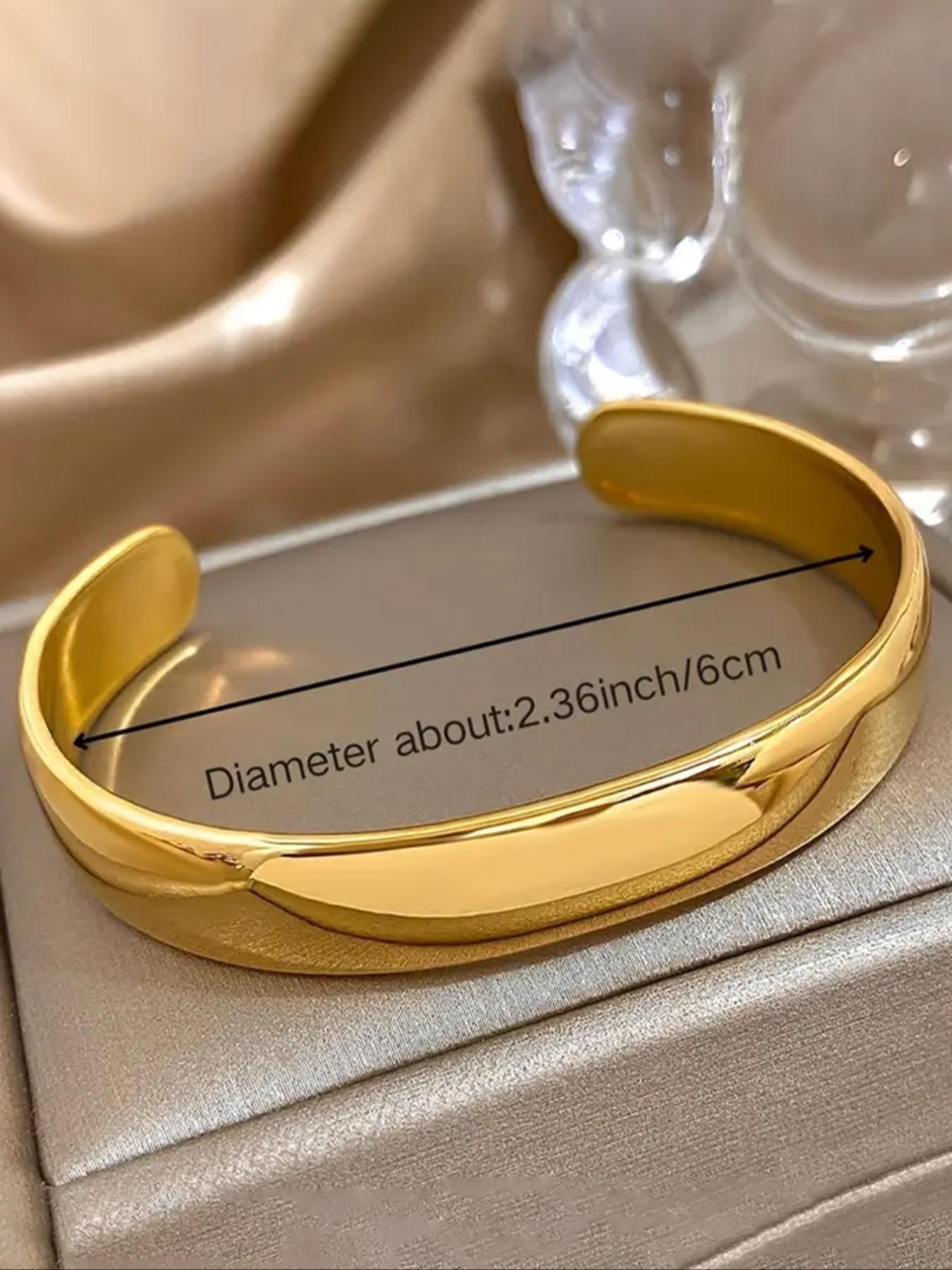 Minimalist Temperament Solid Color Stainless Steel Cuff Bangle, Fashionable Jewelry for Women & Men, Trendy All-match & Exquisite Jewelry for Birthday Gift