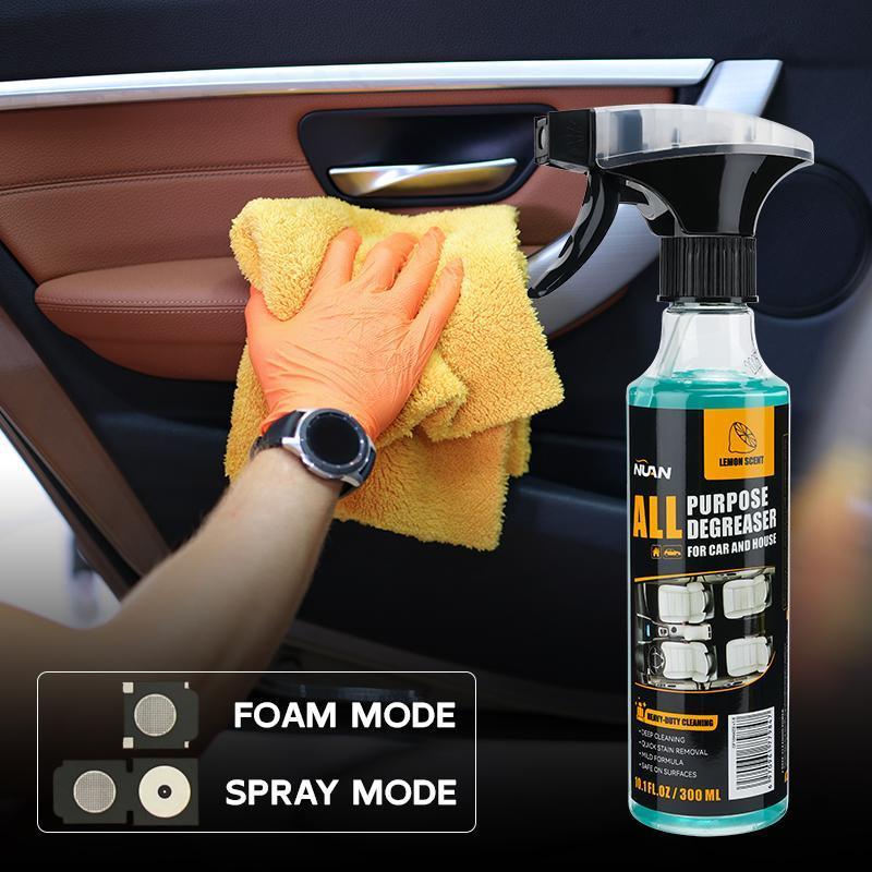 NUAN- Multi-Purpose Cleaning Spray: An all-in-one household cleaner suitable for kitchens, bathrooms, and both interior and exterior car surfaces. Effectively removes stubborn stains.NUAN heavy duty degreaser