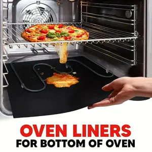 5-pack non-stick oven liners Bakeware – heavy-duty, reusable, and heat-resistant mats – suitable for electric ovens, gas stoves, grills, and outdoor cooking – easy to clean and an ideal party gift and barbecue accessory.