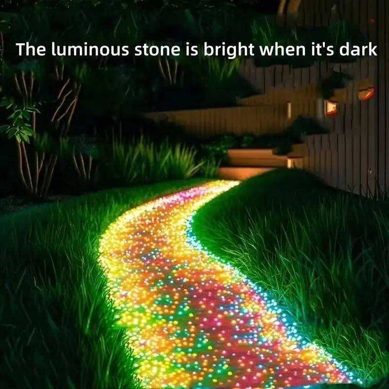 1200pcs Glow-In-The-Dark Stones, Non-Toxic Luminous Pebbles for Garden Decor, Decorative Stones, Landscape Lighting Stones, Fish Tank Bottom Sand, Garden Aesthetics, Garden Supplies