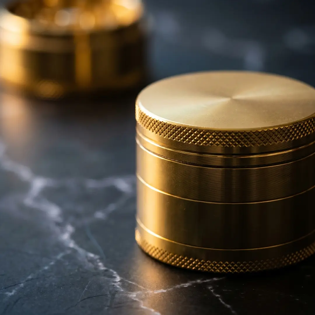 1.57 inch 40mm Gold Pattern Spice Grinder Metal Manual Four Layer Salt Grinder Pepper Mortar Spice Zinc Alloy Seasoning Spice Grinder Kitchen Cooking Accessories Kitchen Tool Gift