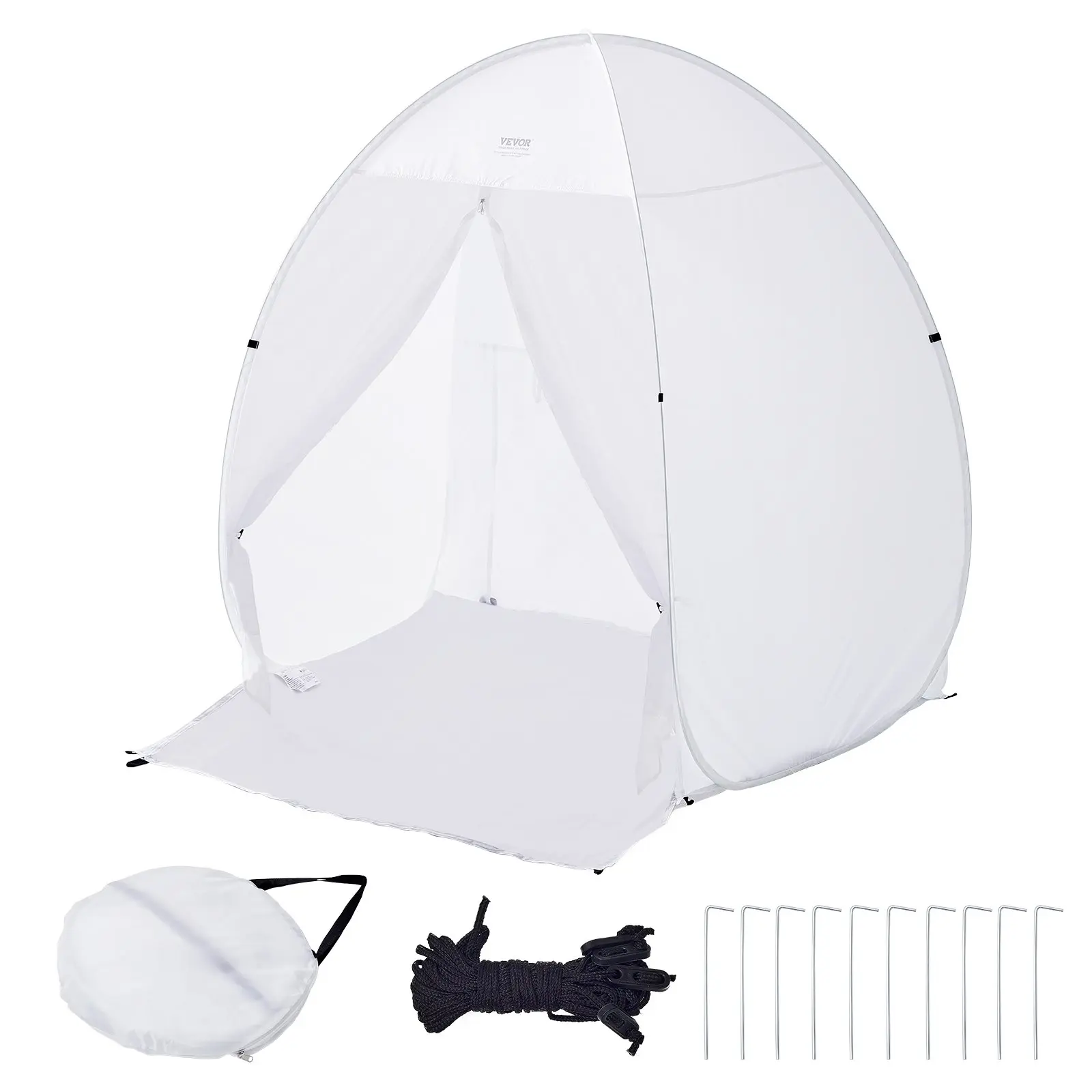 Spray Paint Shelter, 60x 60x 70 in Pop-Up Portable Spray Paint Tent with Built-In Floor, Exhaust Window and Storage Bag, Foldable Paint Booth for Furniture, DIY Hobby Tool Painting Station