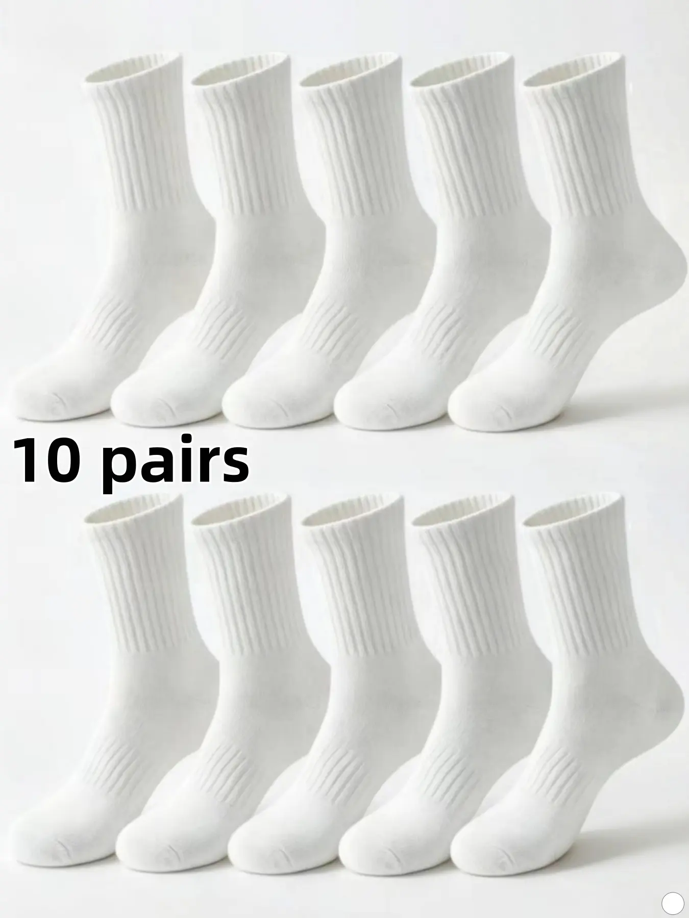 10 Pairs Unisex Sports Mid-Calf Socks, Socks for sweaty feet, Black & White Available, Halloween Outfit Couple Socks for Men & Women, Breathable, Sweat-Wicking, Odor Resistant, Soft, Durable & Wear Resistant, Perfect for Daily Casual, Commuting, Home