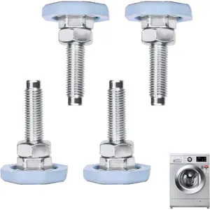 4 PCS AFC72755401 Machine Leveling Legs for LG Front Load Washers GalvanizedRust Noise Reduction, 2in Base Feet