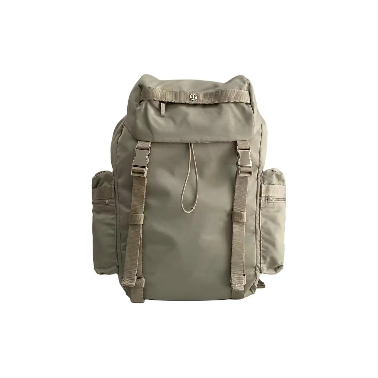 Lululemon Wunderlust 25L Nylon Backpack for Men and Women – Casual Style in Natural Linen