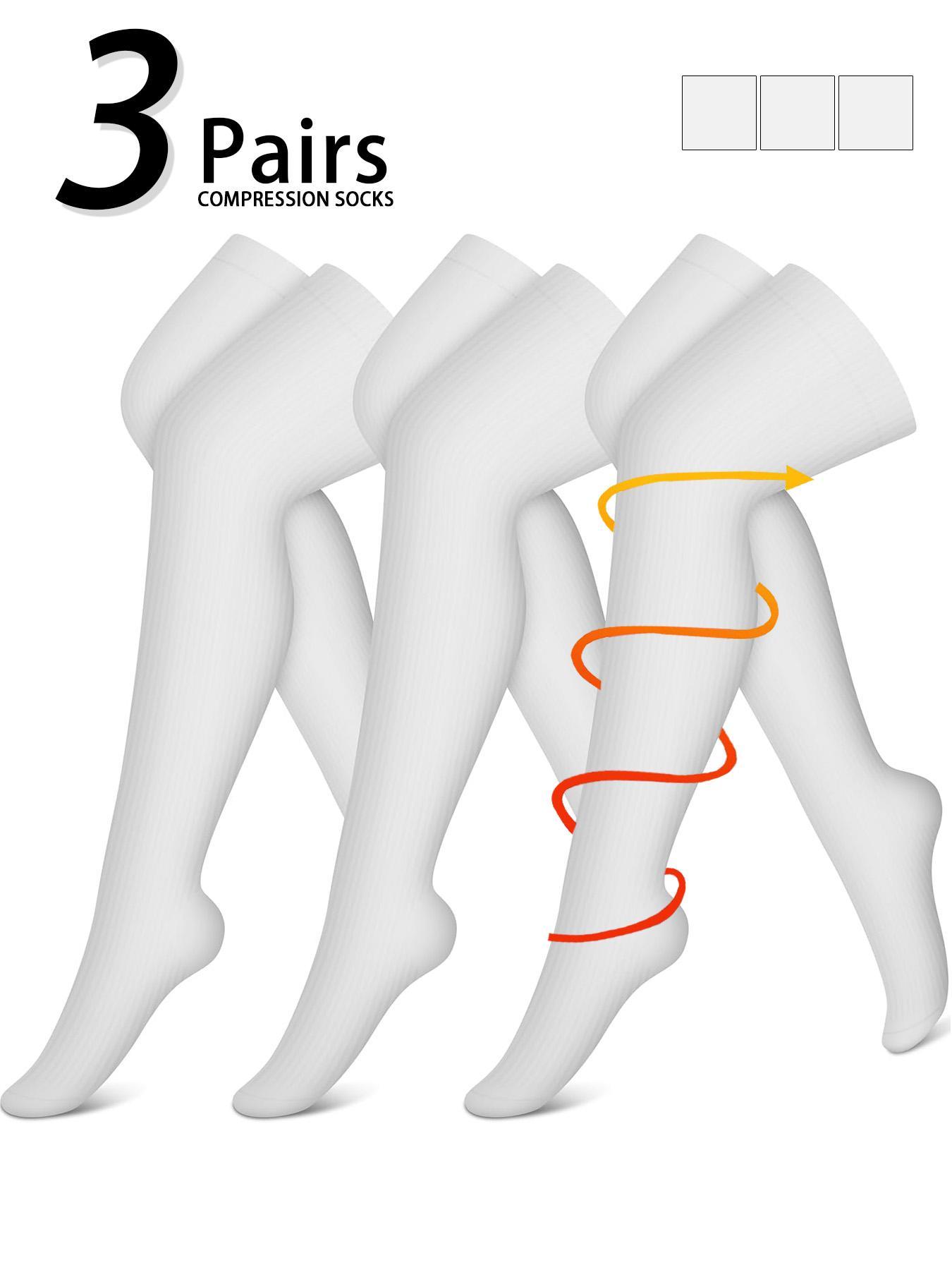 Women's Knee High Compression Stockings, Sports Socks for Running Pregnancy, Long Socks for Women & Men, Compression Athletic Socks