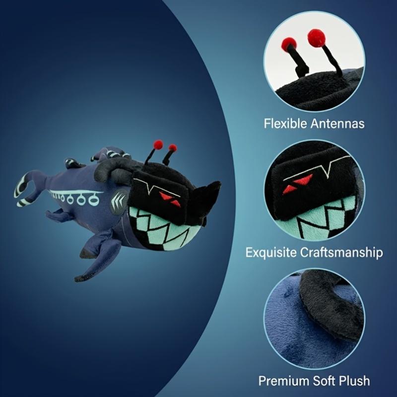 Hazbin Hotel Hotel Plush Shark | Precise Expression Stuffed Animal Plush Doll, Soft Cartoon Room Decoration, Polyester, and, Ideal for Game Anime Fans