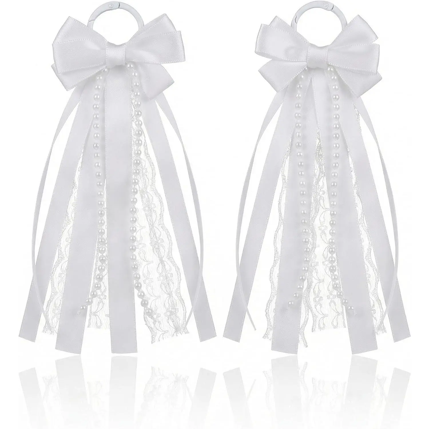 2 count White Boot Bows Accessories Cowboy Bow Decor for Women Satin Ribbon  Glitter  Lace Holiday Birthday Shoe Decoration