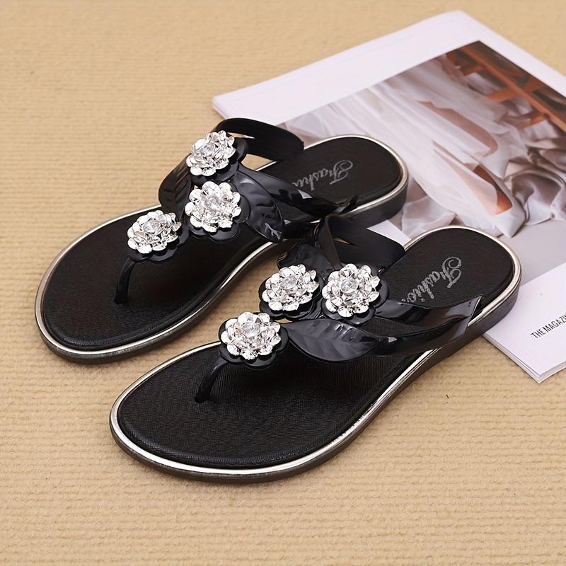 【QUAWUJIE】Women's Flat Summer Sandals 2026 New Arrival Open Toe Slip On Comfortable Non Slip For Ladies Beach Outdoor Daily Wear