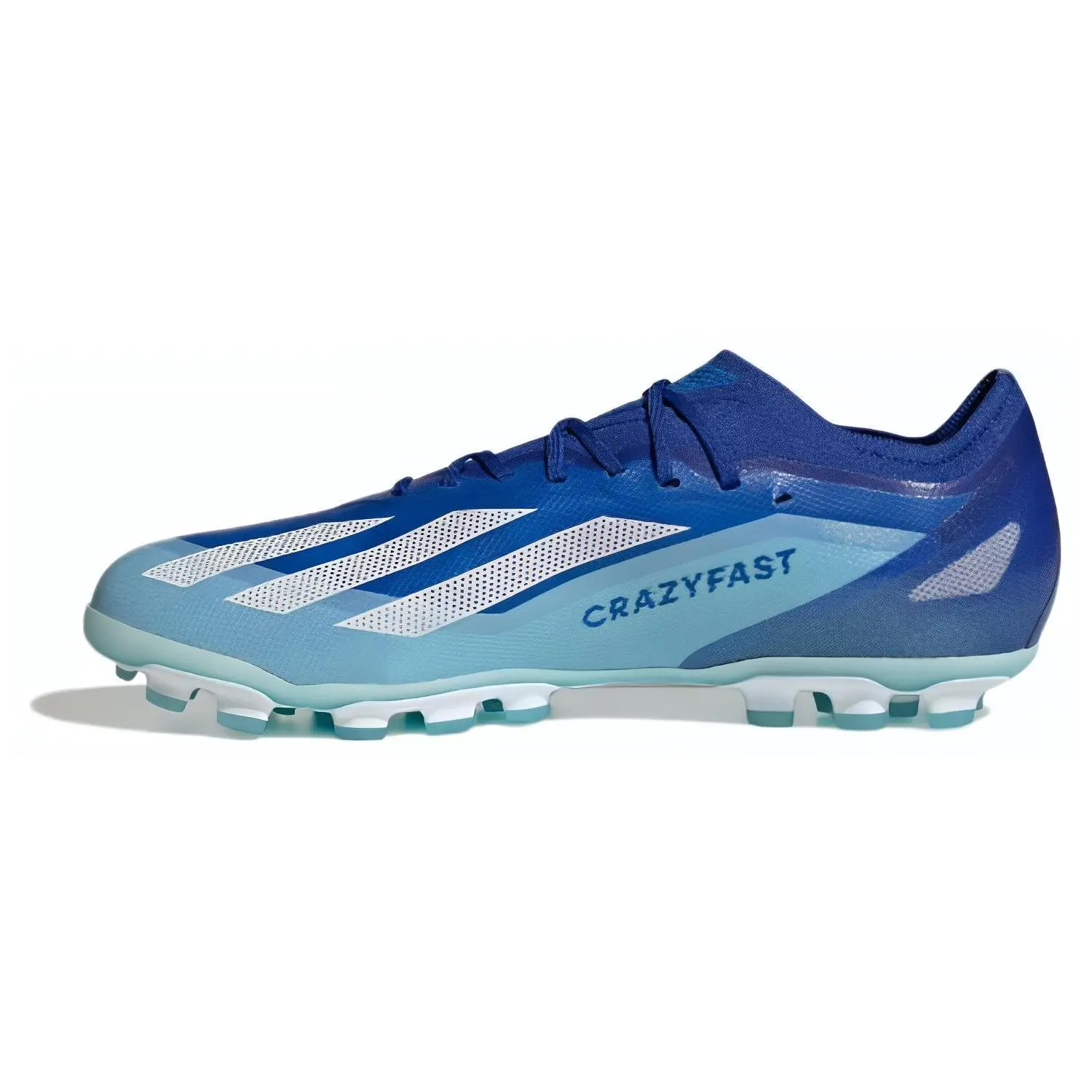 Adidas X Crazyfast.4 Men's Blue White Football Shoes with AG Cleats and Fabric Upper Trending Shoes, House White Official Shoes to Get / Maison Mihara
