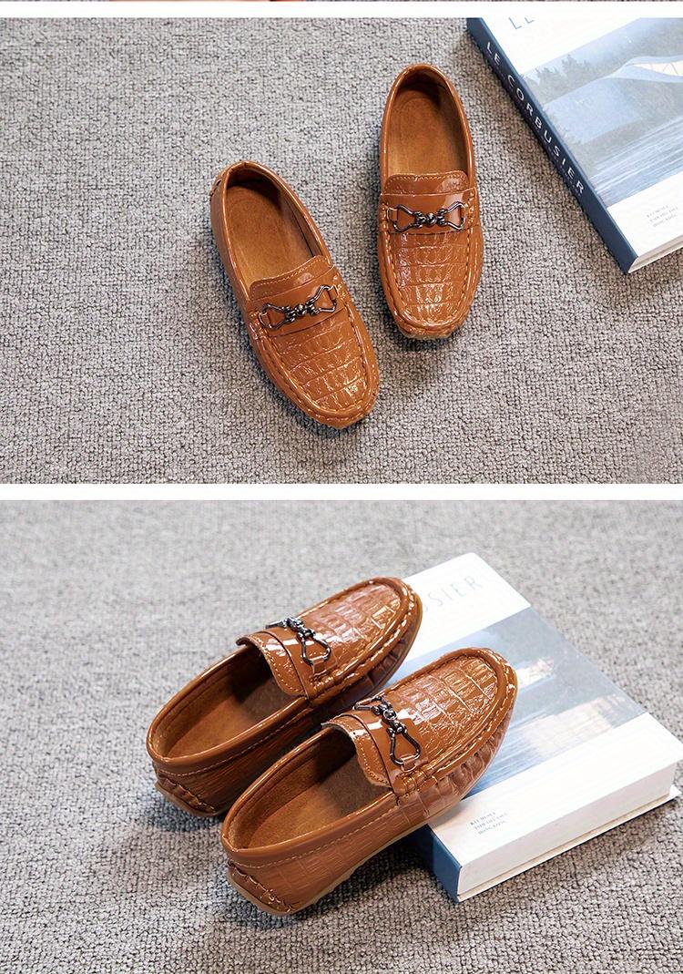 Boys' Slip-On Loafer Shoes - 2022 Summer Flat Shoes for Toddlers, Stylish British Design, Rubber-PU Synthetic Construction