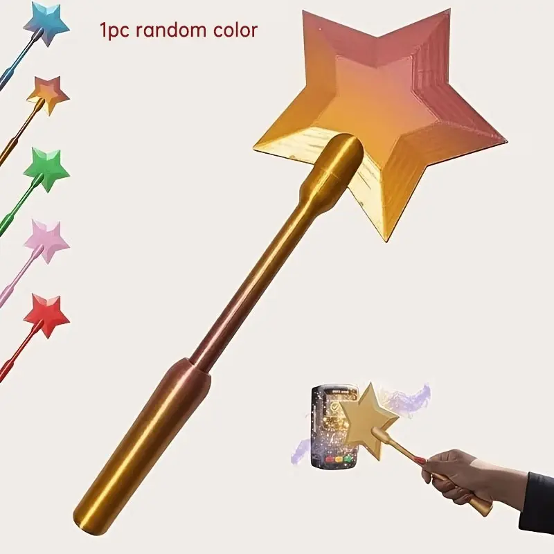 3D Star Magical Payment Wand, NFC Payment Stick, Touch-To-Pay Card Holder, Random Color, Creative Gift for Friends, Birthday, Festival