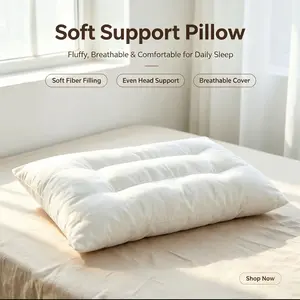 High Elasticity Microfiber Pillow, Hotel Quality, Breathable Soft Washable Pillow, Deep Sleep Neck Support, Low Allergenic Pillow
